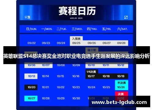 英雄联盟S14总决赛奖金池对职业电竞选手生涯发展的深远影响分析